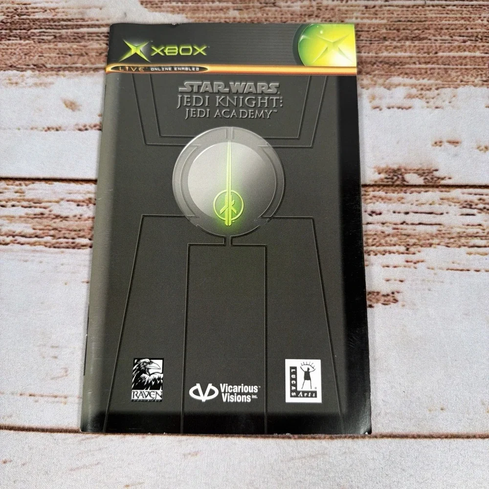 Star Wars Jedi Knight Jedi Academy Xbox Game Disc With Instruction Manual Tested